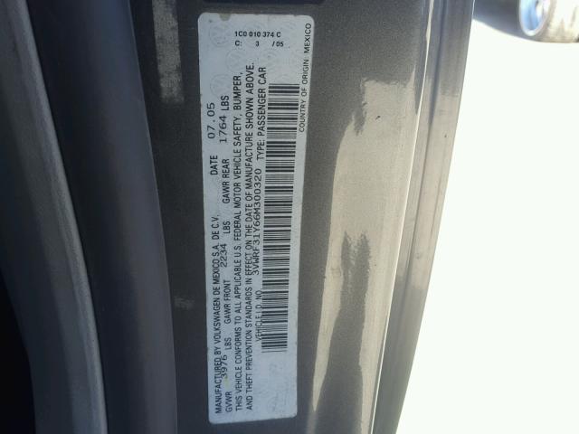 3VWRF31Y66M300320 - 2006 VOLKSWAGEN NEW BEETLE 灰色 照片 10