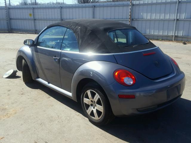 3VWRF31Y66M300320 - 2006 VOLKSWAGEN NEW BEETLE GRAY photo 3