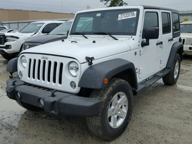 1C4BJWDG4FL644494 - 2015 JEEP WRANGLER U WHITE photo 2