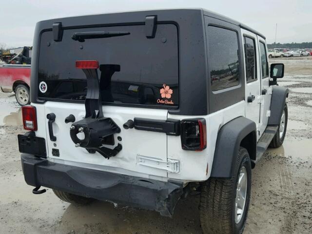 1C4BJWDG4FL644494 - 2015 JEEP WRANGLER U WHITE photo 4