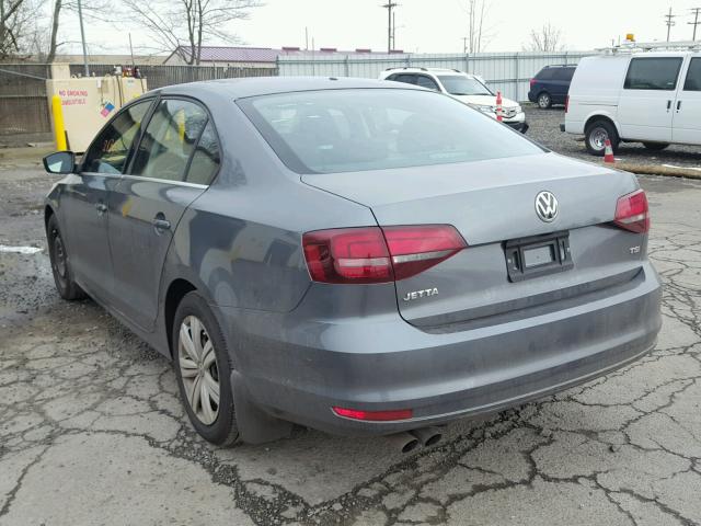 3VW167AJ5HM244851 - 2017 VOLKSWAGEN JETTA S GRAY photo 3