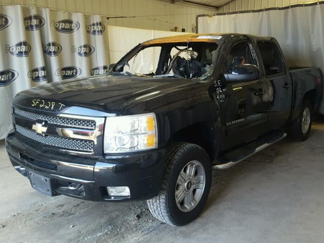 3GCRCSE26AG281173 - 2010 CHEVROLET SILVERADO BLACK photo 2