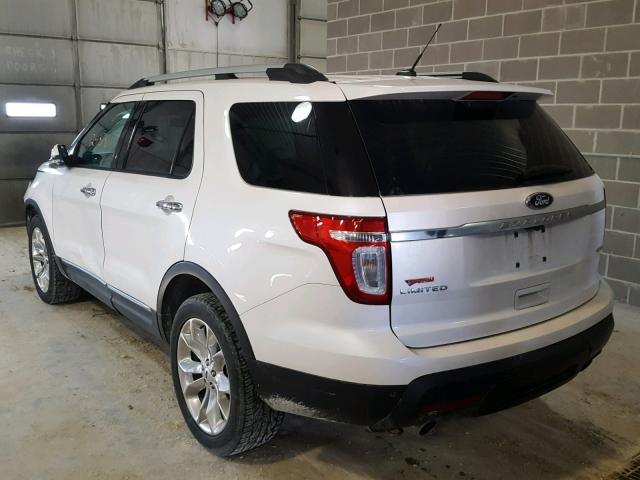 1FM5K8F87DGA04292 - 2013 FORD EXPLORER L WHITE photo 3