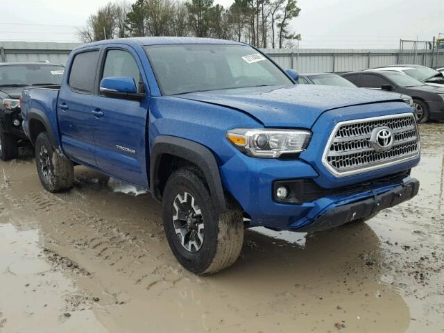 3TMCZ5ANXGM031791 - 2016 TOYOTA TACOMA DOU BLUE photo 1