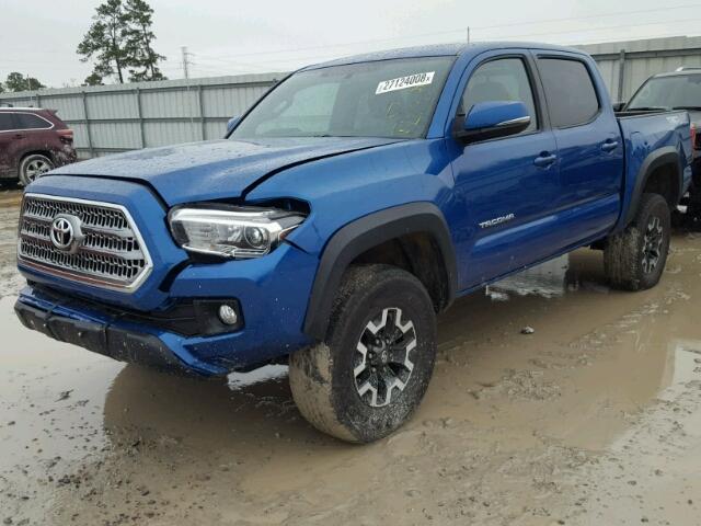 3TMCZ5ANXGM031791 - 2016 TOYOTA TACOMA DOU BLUE photo 2