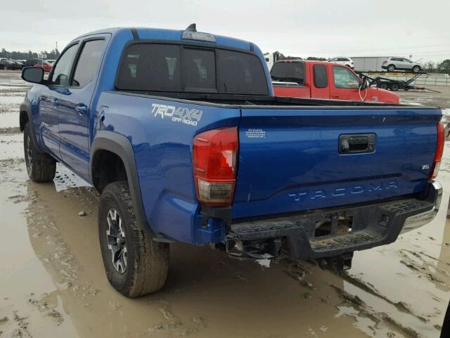 3TMCZ5ANXGM031791 - 2016 TOYOTA TACOMA DOU BLUE photo 3