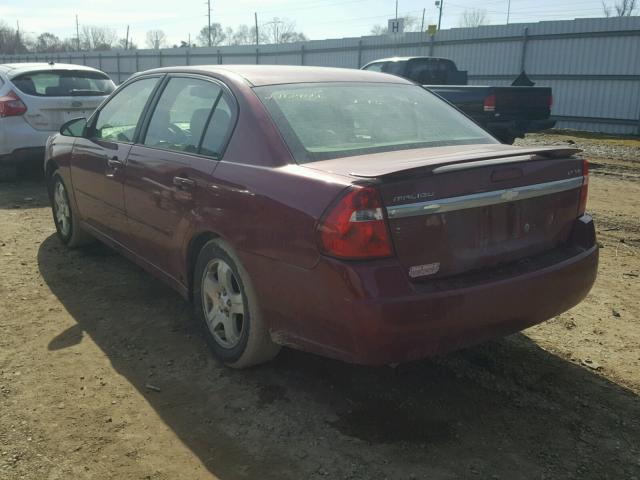 1G1ZU54815F161737 - 2005 CHEVROLET MALIBU LT MAROON photo 3