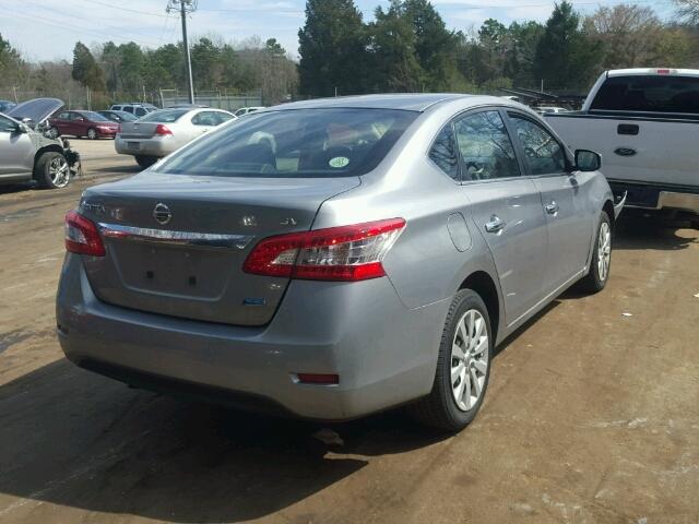 3N1AB7AP8EY262691 - 2014 NISSAN SENTRA S SILVER photo 4