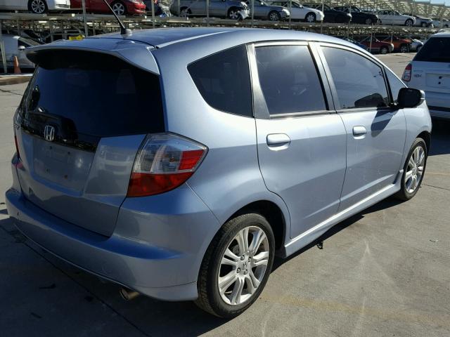 JHMGE8H59BC016681 - 2011 HONDA FIT SPORT BLUE photo 4