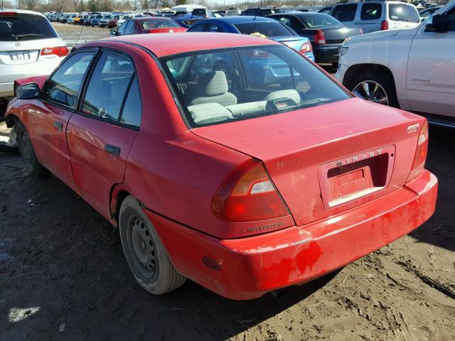 JA3AY26C11U014847 - 2001 MITSUBISHI MIRAGE ES RED photo 3