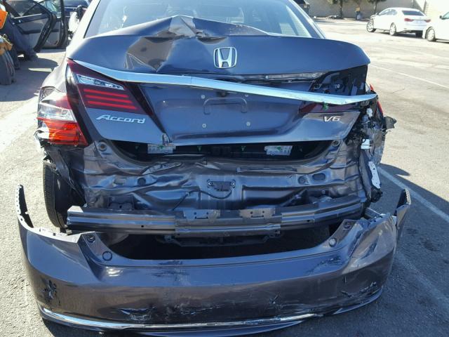 1HGCR3F8XGA010610 - 2016 HONDA ACCORD EXL CHARCOAL photo 9