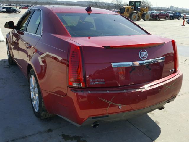 1G6DV57V090115800 - 2009 CADILLAC CTS HI FEA BURGUNDY photo 3