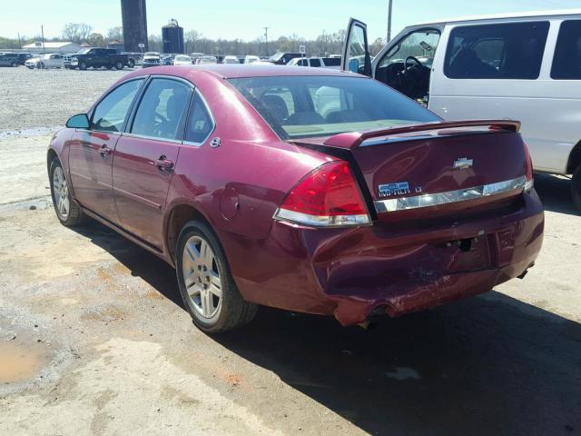 2G1WC581369268768 - 2006 CHEVROLET IMPALA LT MAROON photo 3