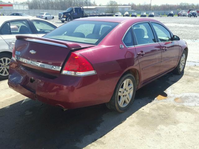 2G1WC581369268768 - 2006 CHEVROLET IMPALA LT MAROON photo 4