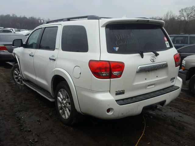 5TDDW5G19AS037932 - 2010 TOYOTA SEQUOIA PL WHITE photo 3