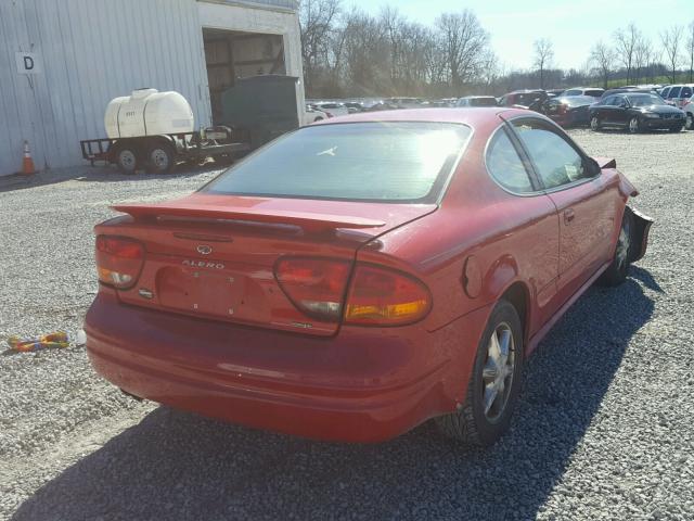 1G3NF12E8YC306487 - 2000 OLDSMOBILE ALERO GLS RED photo 4