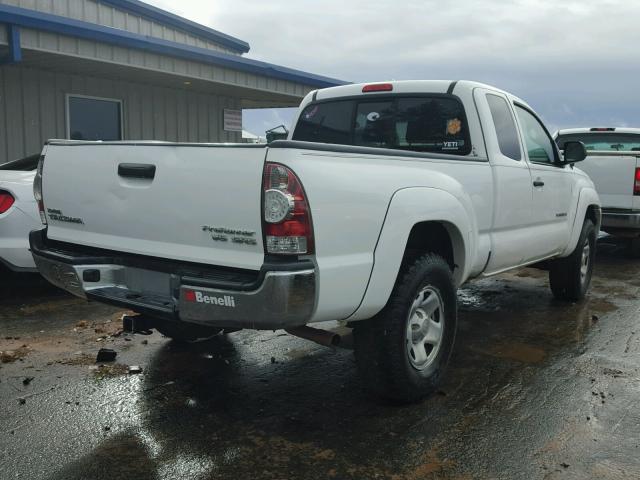 5TETU4GN8AZ704362 - 2010 TOYOTA TACOMA PRE WHITE photo 4