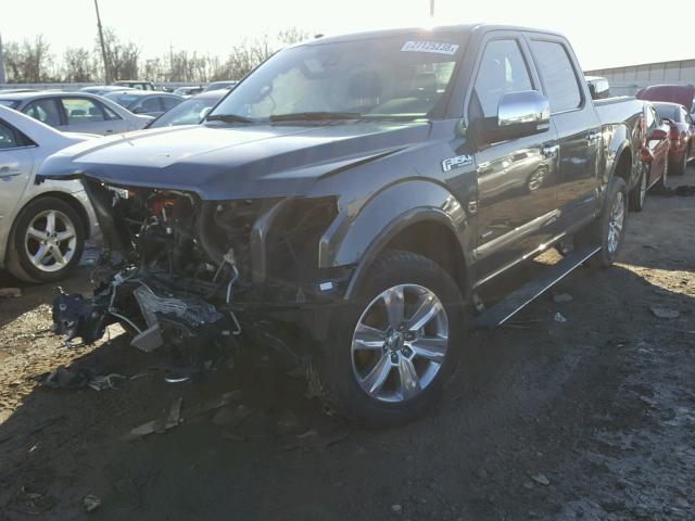 1FTEW1EG8HFA44160 - 2017 FORD F150 SUPER GRAY photo 2