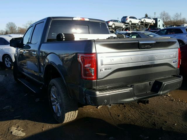 1FTEW1EG8HFA44160 - 2017 FORD F150 SUPER GRAY photo 3