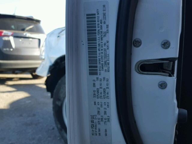 1C6RR6LT2GS221207 - 2016 RAM 1500 SLT WHITE photo 10