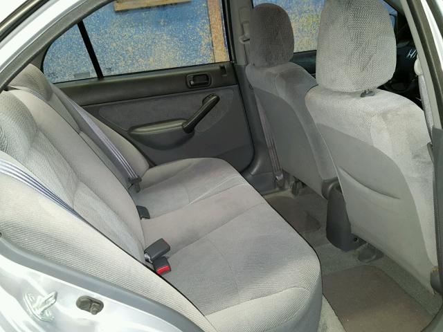 1HGES16561L001695 - 2001 HONDA CIVIC LX SILVER photo 6