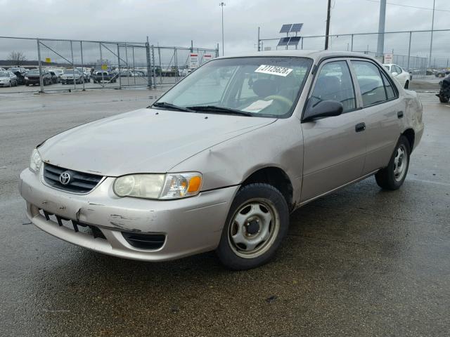 1NXBR12E42Z597030 - 2002 TOYOTA COROLLA CE BEIGE photo 2