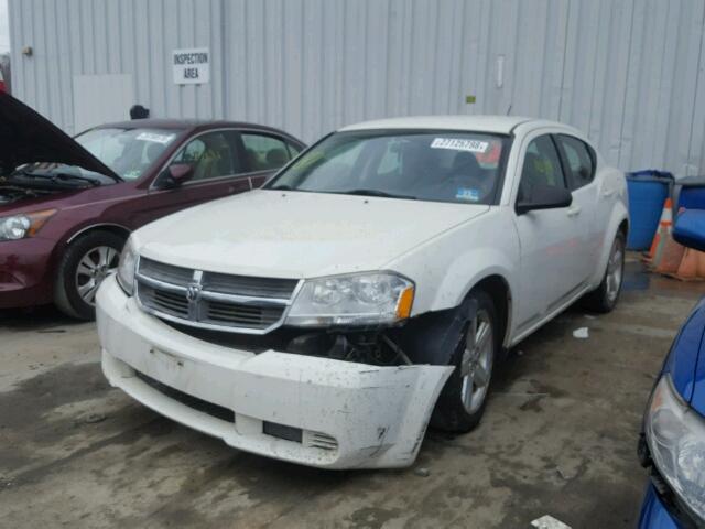 1B3LC56R68N614123 - 2008 DODGE AVENGER SX WHITE photo 2