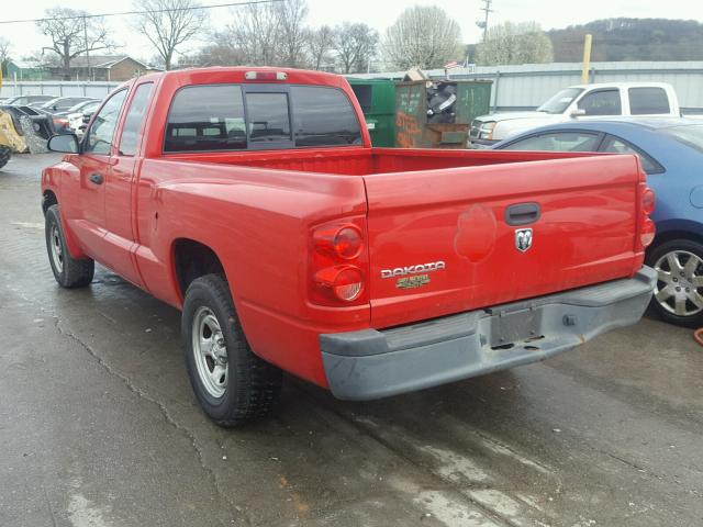 1D7HE22K47S103456 - 2007 DODGE DAKOTA ST RED photo 3