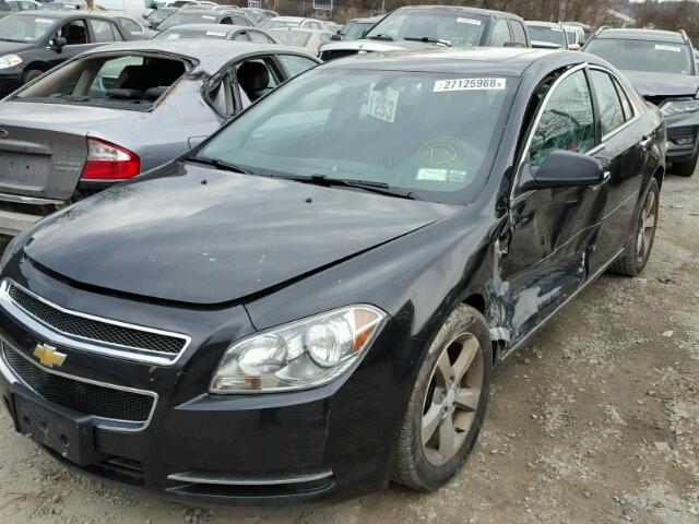 1G1ZC5E01CF268490 - 2012 CHEVROLET MALIBU 1LT BLACK photo 2