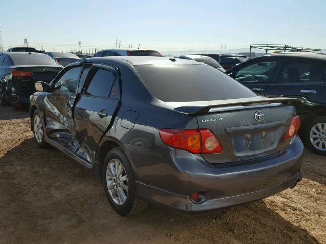 1NXBU40E79Z132481 - 2009 TOYOTA COROLLA BA CHARCOAL photo 3