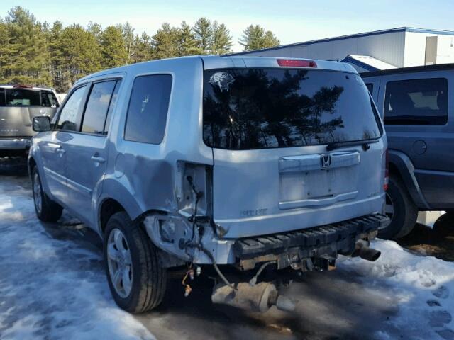 5FNYF4H77CB017507 - 2012 HONDA PILOT EXLN SILVER photo 3