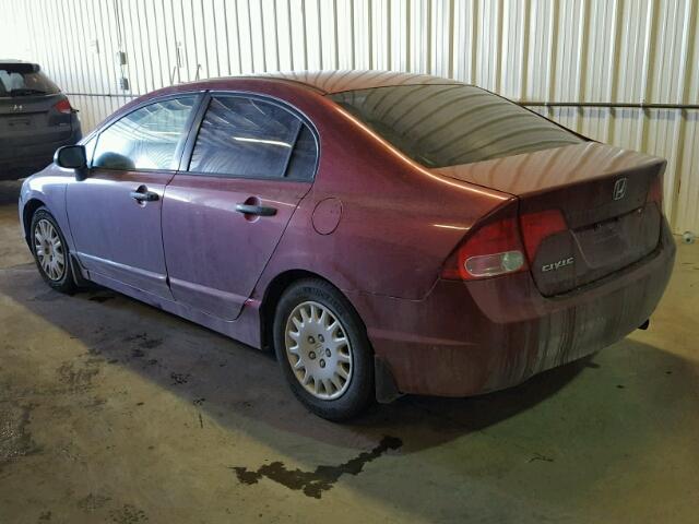 2HGFA162X6H018257 - 2006 HONDA CIVIC DX BURGUNDY photo 3