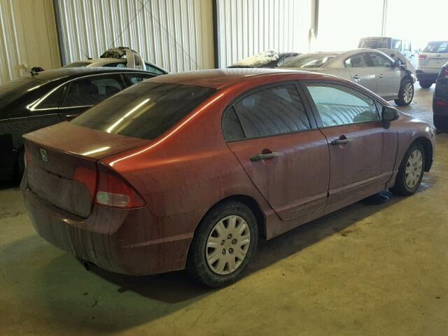 2HGFA162X6H018257 - 2006 HONDA CIVIC DX BURGUNDY photo 4