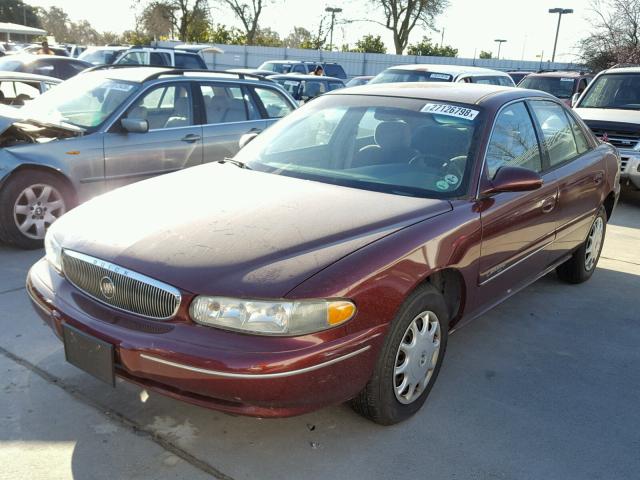 2G4WS52J011133107 - 2001 BUICK CENTURY CU BURGUNDY photo 2