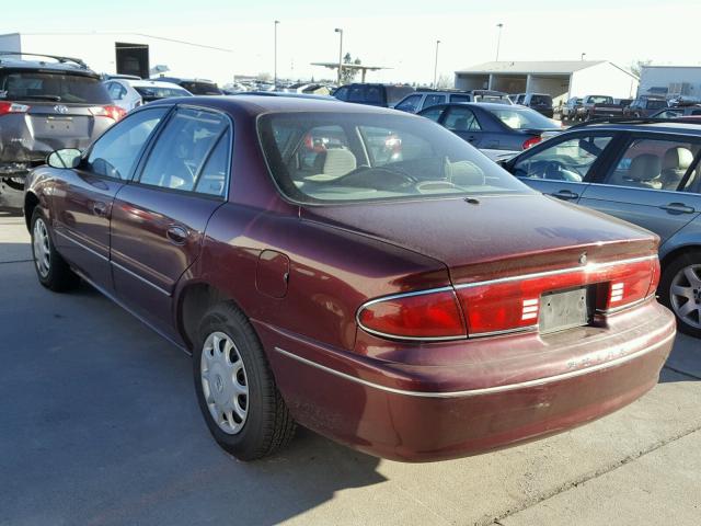 2G4WS52J011133107 - 2001 BUICK CENTURY CU BURGUNDY photo 3