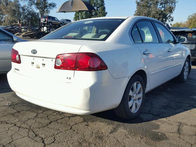 KNAGE123965041233 - 2006 KIA OPTIMA LX WHITE photo 4