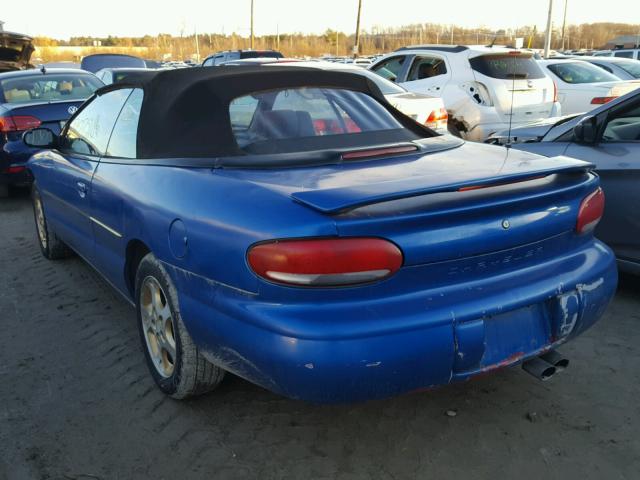 3C3EL55H1WT269262 - 1998 CHRYSLER SEBRING JX BLUE photo 3