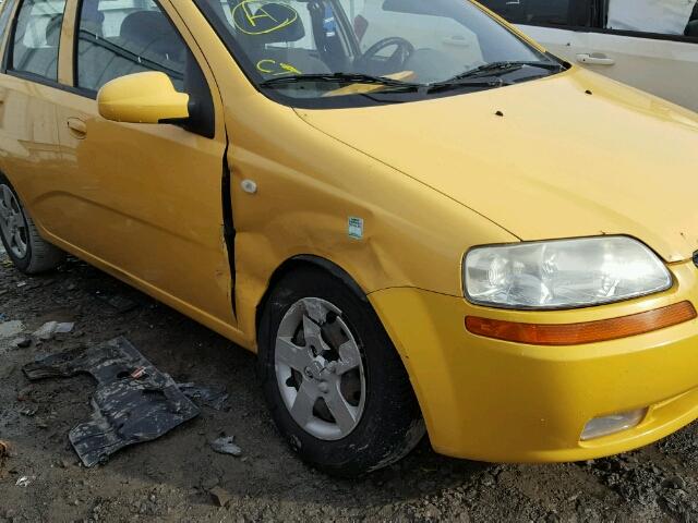 KL1TG62655B403732 - 2005 CHEVROLET AVEO LT YELLOW photo 9