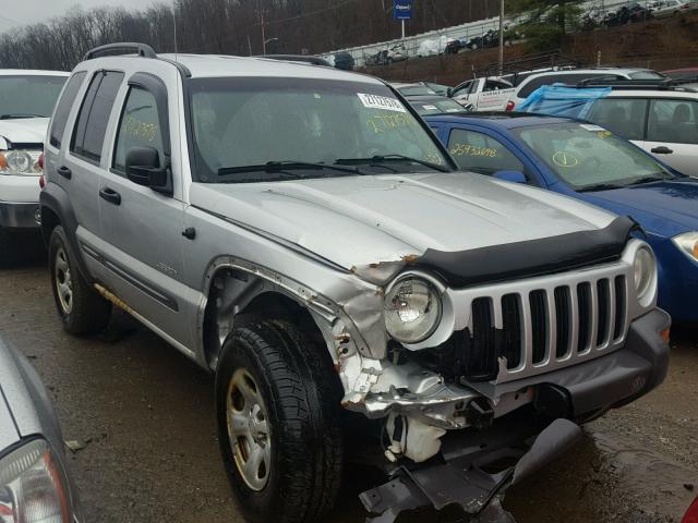 1J4GL48K44W252172 - 2004 JEEP LIBERTY SP SILVER photo 1