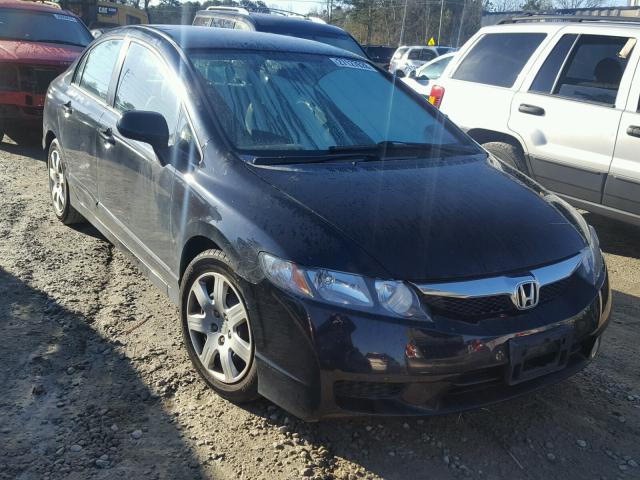 2HGFA1E51AH518182 - 2010 HONDA CIVIC LX BLACK photo 1