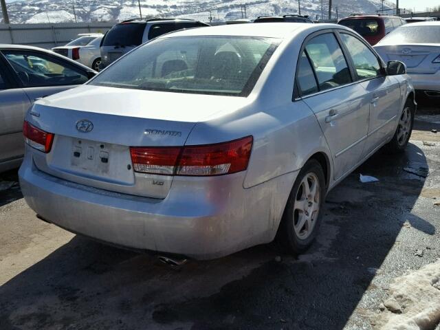 5NPEU46F96H084053 - 2006 HYUNDAI SONATA GLS SILVER photo 4