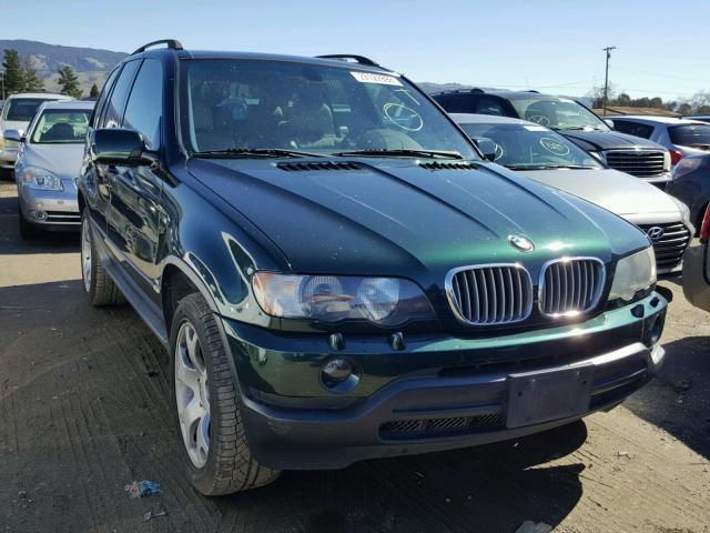 WBAFB33581LH07814 - 2001 BMW X5 4.4I GREEN photo 1