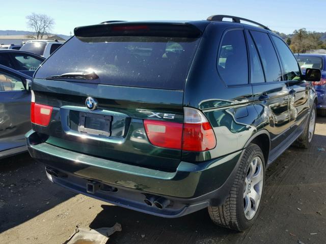 WBAFB33581LH07814 - 2001 BMW X5 4.4I GREEN photo 4