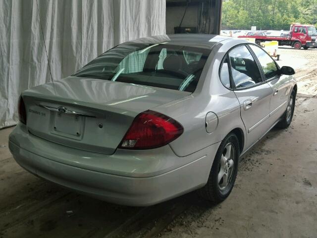 1FAFP53203A214846 - 2003 FORD TAURUS SE SILVER photo 4