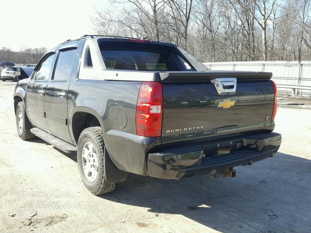 3GNTKEE78CG255089 - 2012 CHEVROLET AVALANCHE BLACK photo 3