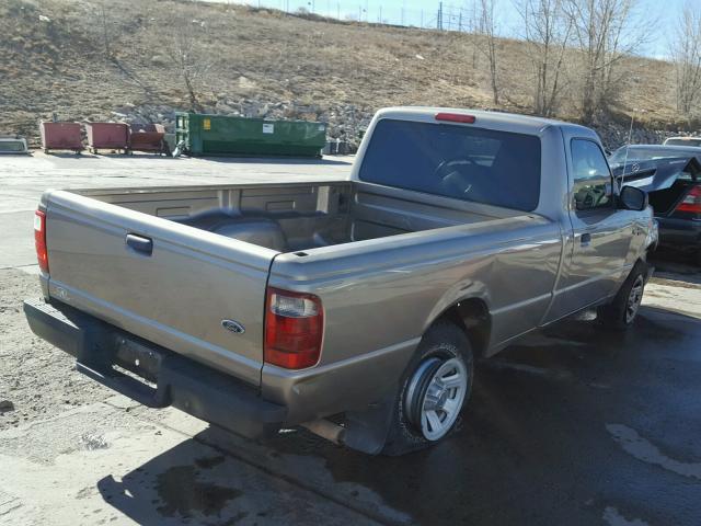 1FTYR10U64PA47886 - 2004 FORD RANGER TAN photo 4