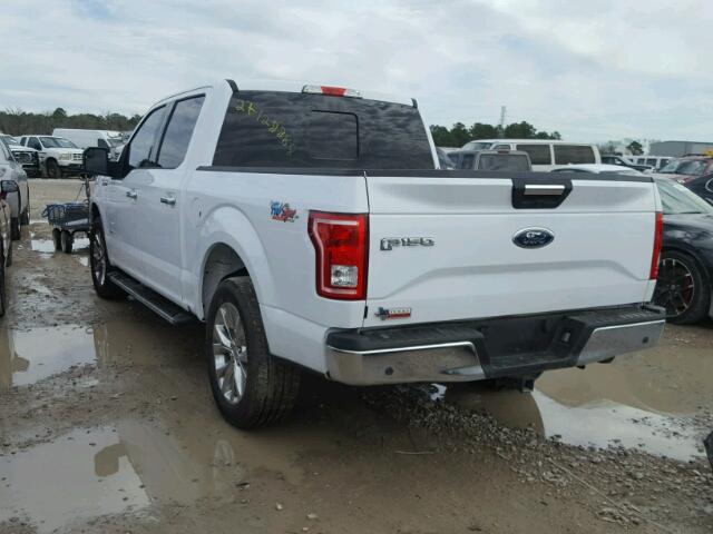 1FTEW1CG6HKD30549 - 2017 FORD F150 SUPER WHITE photo 3