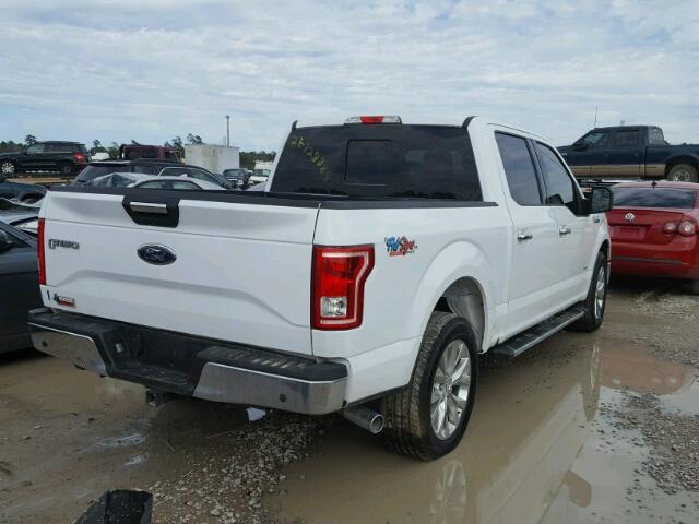 1FTEW1CG6HKD30549 - 2017 FORD F150 SUPER WHITE photo 4