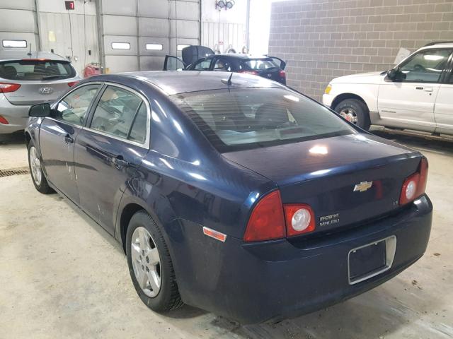 1G1ZG57B284222625 - 2008 CHEVROLET MALIBU LS BLUE photo 3