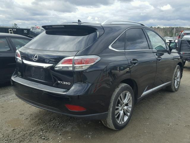 2T2ZK1BA5DC096910 - 2013 LEXUS RX 350 BLACK photo 4